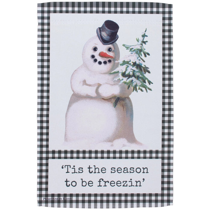 Tis the Season to be Freezin' Garden Flag