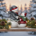 Bundled Up Snowmen Resin Figurine