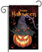 Spooky Happy Halloween Pumpkin w/ Hat Garden Flag