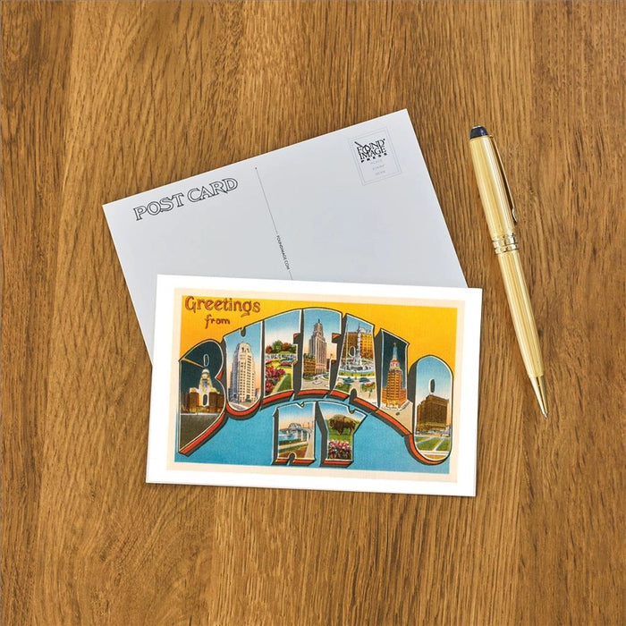 Greetings From Buffalo Arched Large Letter Postcard
