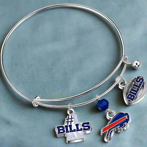 Buffalo Bills Three Charm Bracelet