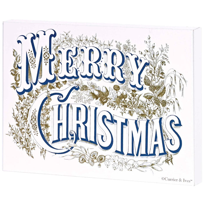 Merry Christmas Wooden Wall Plaque
