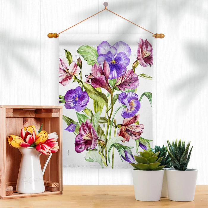 Alpine Violet Bouquet Banner Flag