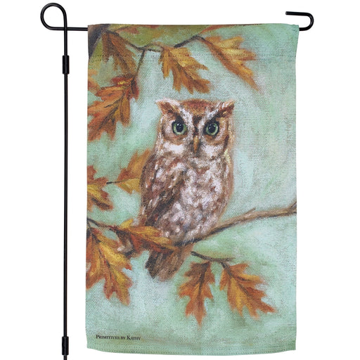 Autumnal Owl Garden Flag