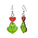 Green Gurmudgeon Heart Wood Earrings
