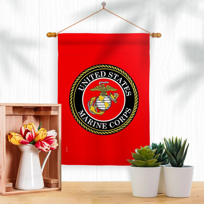 US Marine Corps Red Back Banner Flag