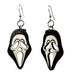 Ghostface Scream Wood Earrings
