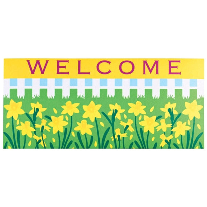 Welcome Daffodils Mini Switch Doormat Insert