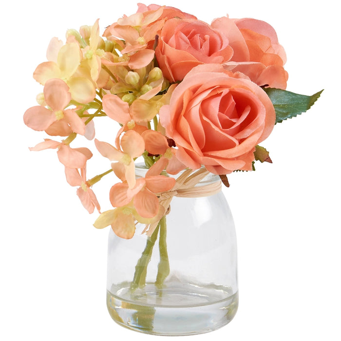 Peach Roses in Vase