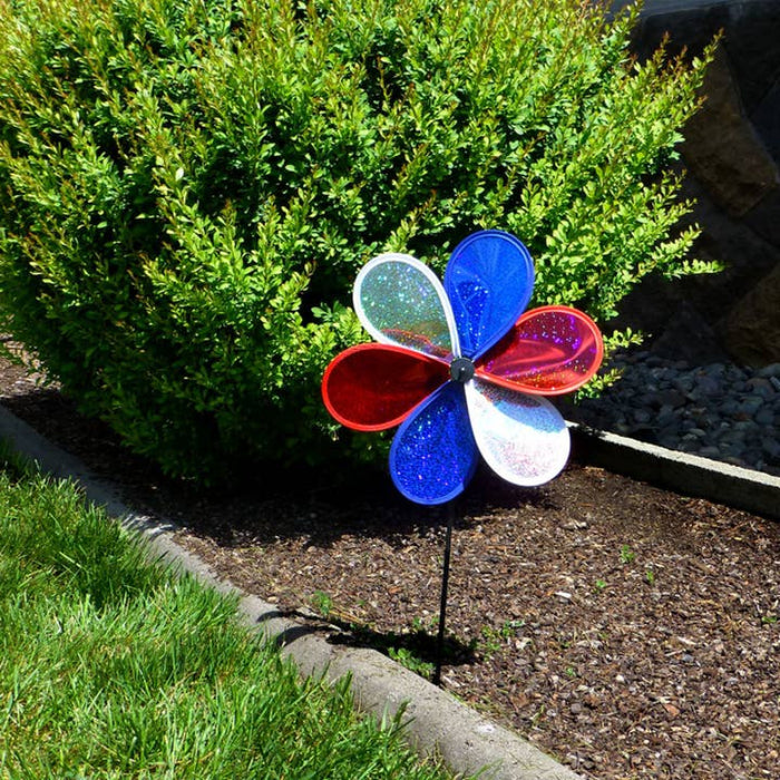 12" Patriot Sparkle Flower Spinner