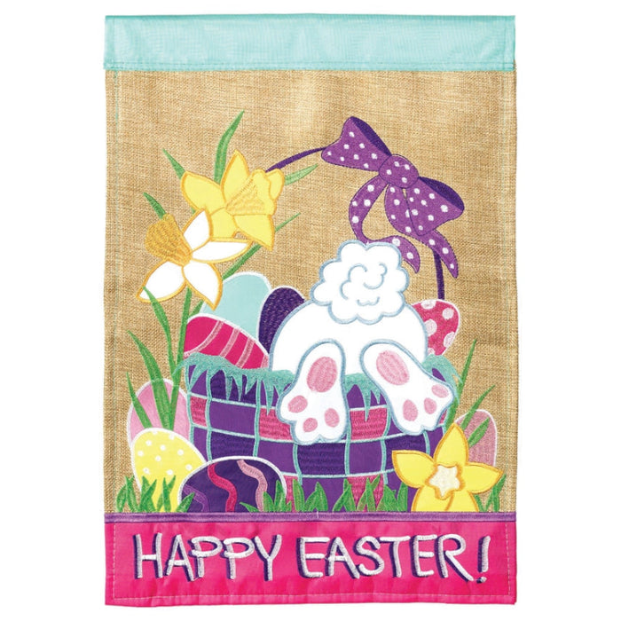 Easter Bunny Tush Applique Flag