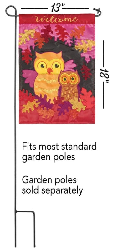 Welcome Fall Owls Garden Flag