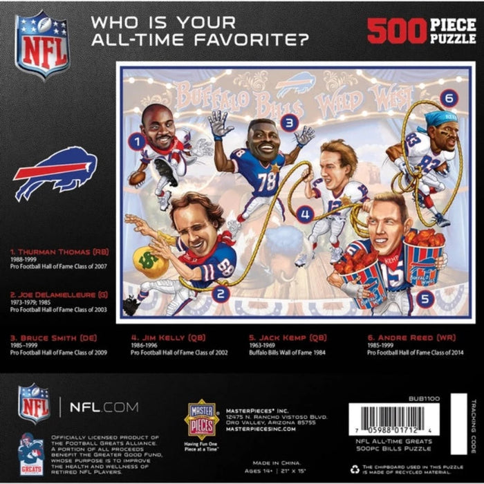 Buffalo Bills All-Time Greats 500 Piece Puzzle