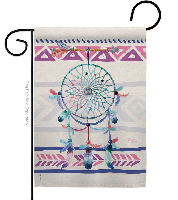 Pastel Colored Dreamcatcher Garden Flag