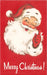 Winking Santa On Red Postcard