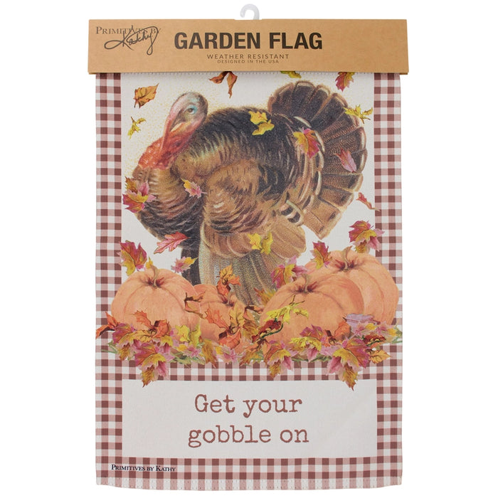 Get Your Gobble On Garden Flag