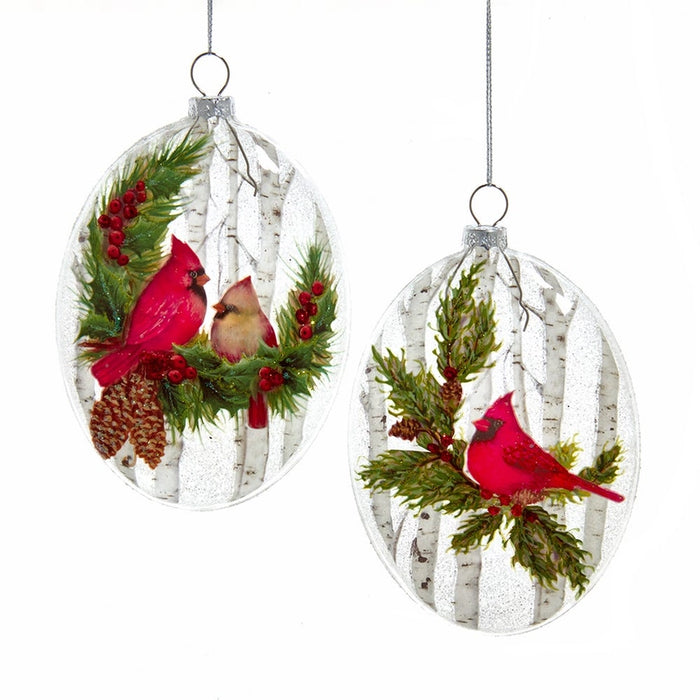 Cardinal Glass Dome Ornament - assorted styles sold separately