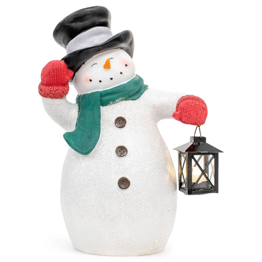 Waving Snowman Door Greeter Figurine