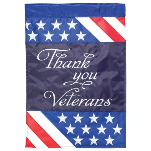 Thank You Veterans Applique Garden Flag