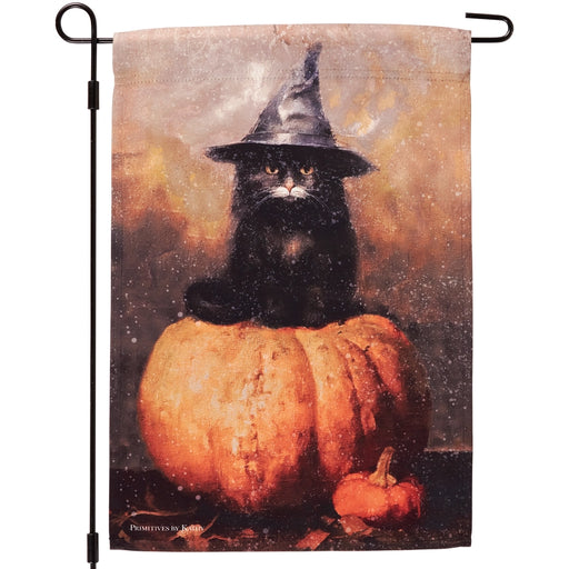 Pumpkin Witch Cat Garden Flag