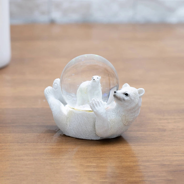 Mini Polar Bear and Cub Snow Globe