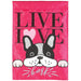 Live Love Bark Applique Garden Flag