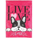 Live Love Bark Applique Banner Flag
