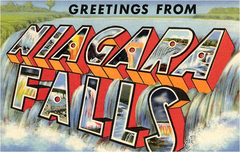 Greetings From Niagara Falls Large Letter Postcard