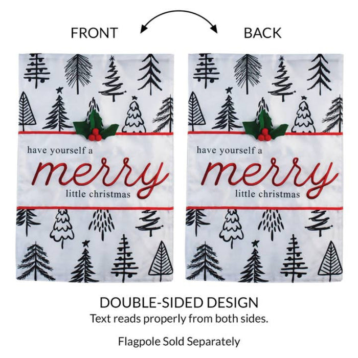 Merry Little Christmas Trees Garden Flag
