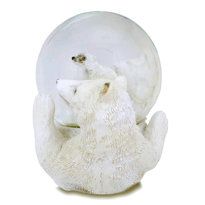 Mini Polar Bear and Cub Snow Globe
