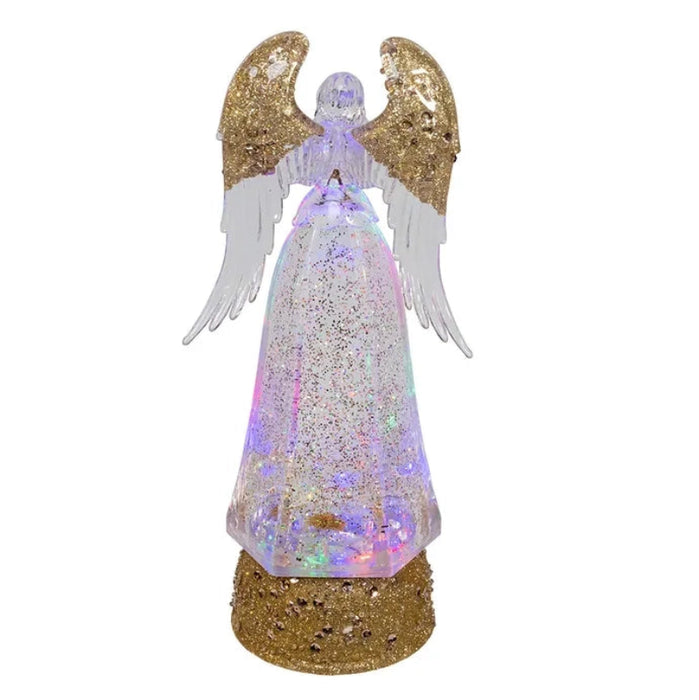 10.25" Acrylic Angel Light Up Water Lantern