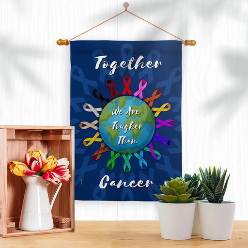 We are Together Cancer Awareness Banner Flag