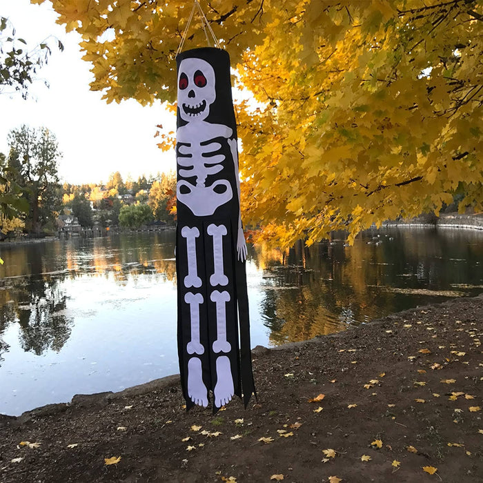 40" Lil' Bones Skeleton 3D Windsock