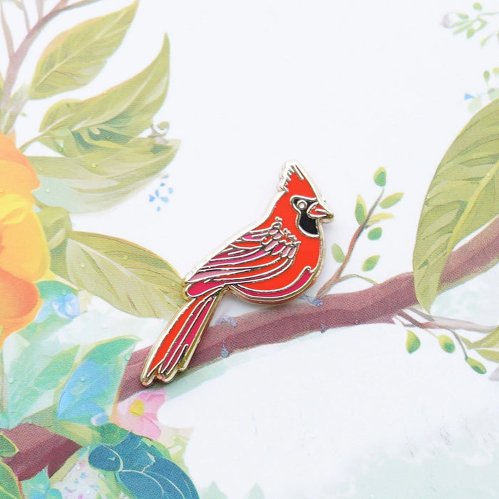 Red Cardinal Enamel Lapel Pin