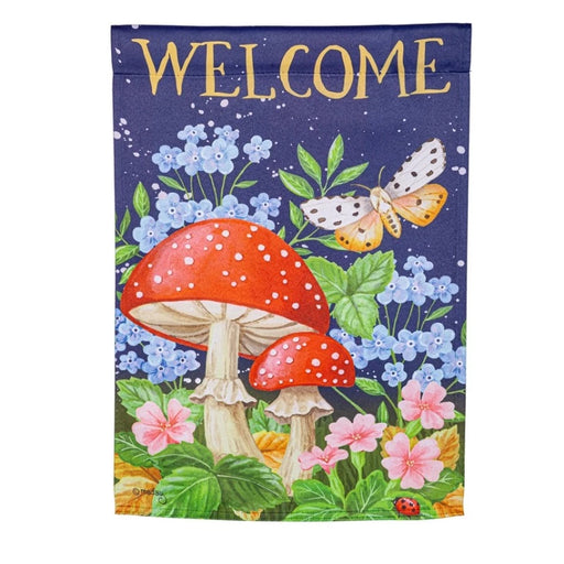 Welcome Mushroom Garden Flag
