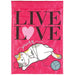 Live Love Purr Applique Banner Flag