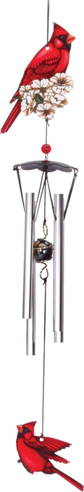 18" Metal Cardinal Windchime
