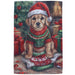 Christmas Puppy Mischief Garden Flag