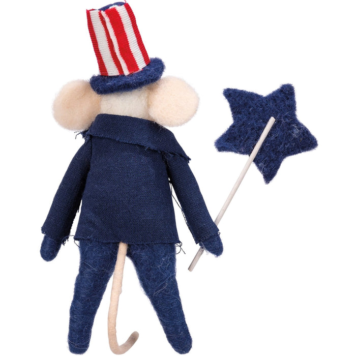 Uncle Sam Mouse Critter Ornament