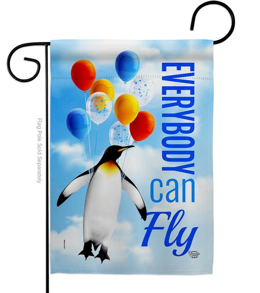 Everybody Can Fly Garden Flag