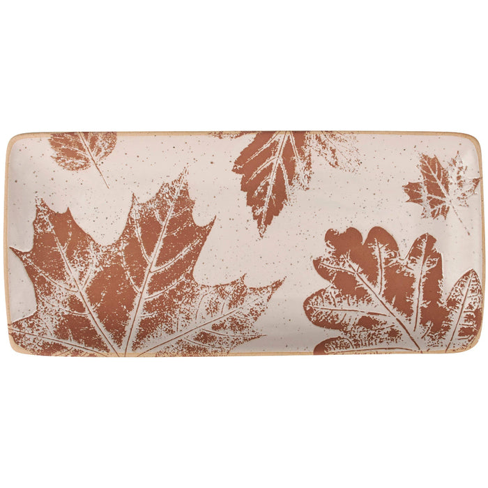 Fall Leaves Stoneware Platter