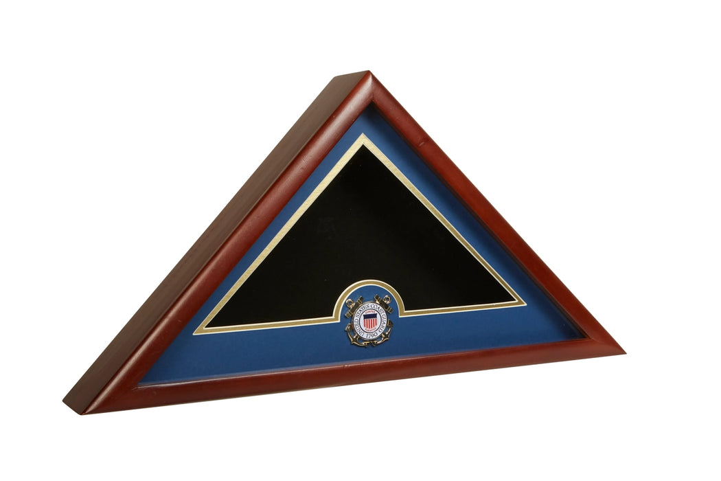 US Coast Guard Emblem Burial Flag Display Case