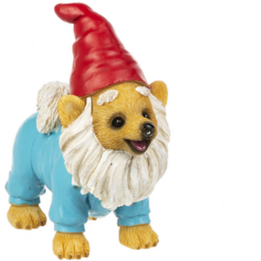 Pomeranian Gnome Polystone Figurine