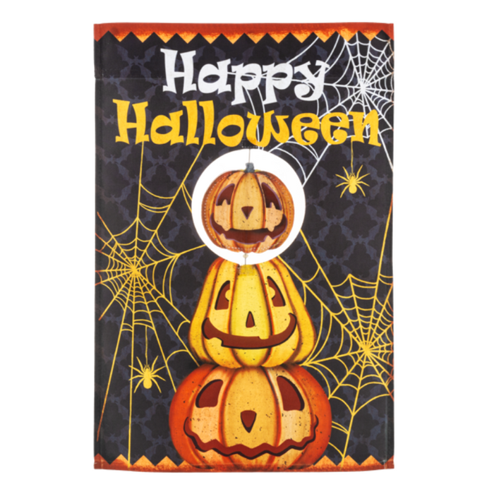 Happy Halloween Spinning Token Garden Flag