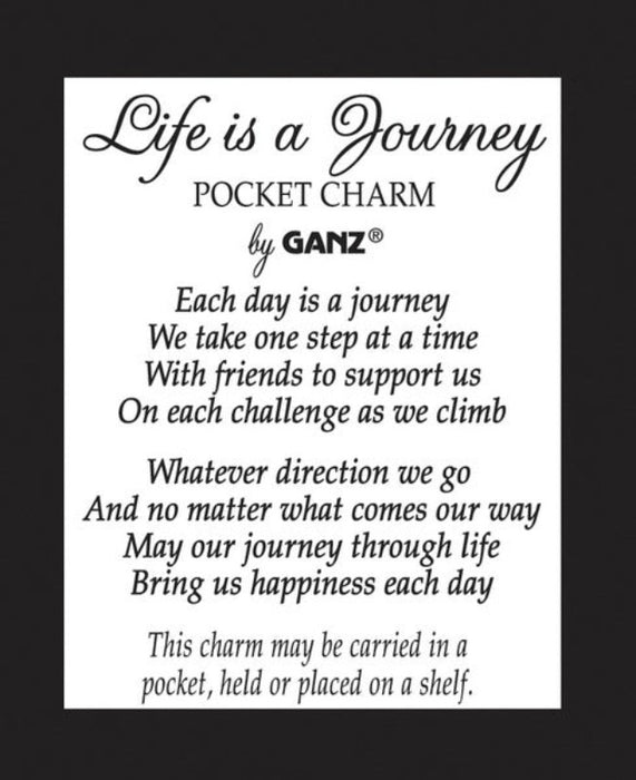 Life is a Journey Compass Pocket Charm