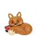 Curled Up Apple Fox Figurine