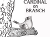 Looking Cardinal on Tree Branch Wall Hang Figurine