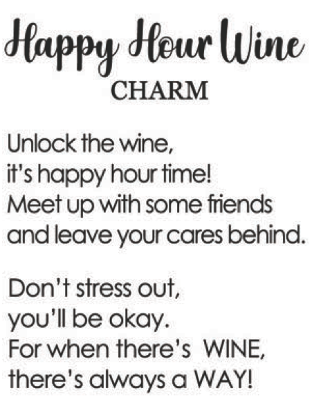 Red Wine Happy Hour Pocket Charm