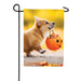 Trick or Treat Puppy Suede Garden Flag