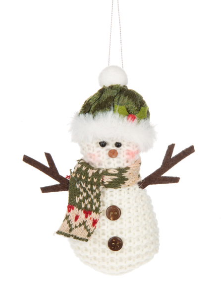 Comfy Cozy Small Hat Snowman Ornament